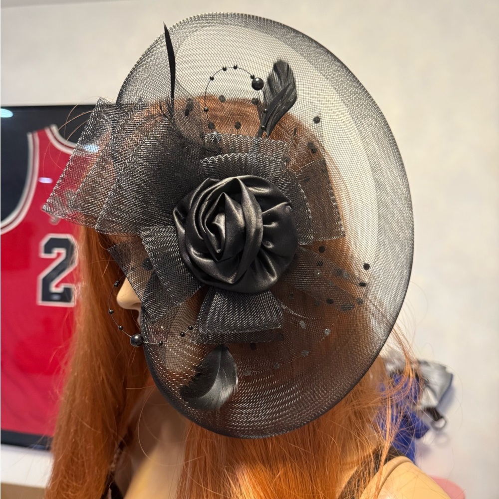 Elegant Black Fascinator Hat